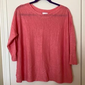 4/$20 J.Jill coral knit sweater